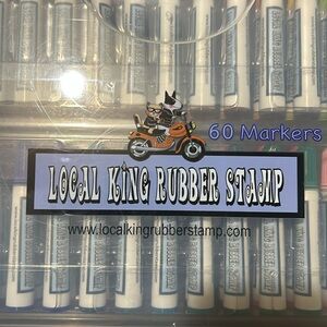 Local King Rubber Stamp 60 Pc Marker Set